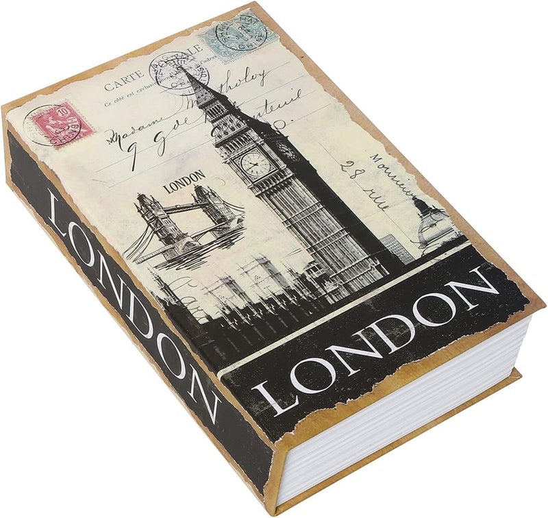Parrency Diversion Book Safe Storage Box,Safe Box with Premium Combination Lock, Portable Book-Safe,Perfect for Home, Travel,Dorm Store Money, Jewelry, Phone and Passport,London - Image 5
